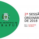 Pauta da 2ª sessão ordinária de 2018