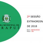 Pauta da 2ª sessão extraordinária de 2018