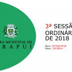 Pauta da 3ª sessão ordinária de 2018