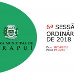 Pauta da 6ª sessão ordinária de 2018