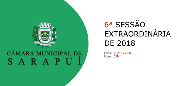 PAUTA DA 6ª SESSÃO EXTRAORDINÁRIA DE 2018 Em atenção ao que dispõe o artigo nº 228, Parágrafo Único inciso I, art. 227, e art. 229 do Regimento Interno desta Casa, […]