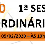 Pauta da 1ª sessão ordinária de 2020