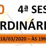 Pauta da 4ª sessão ordinária de 2020.