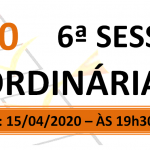 Pauta da 6ª sessão ordinária de 2020