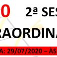 PAUTA DA 2ª SESSÃO EXTRAORDINÁRIA DE 2020 Em atenção ao que dispõe o artigo nº 228, Parágrafo Único inciso I, art. 227, e art. 229 do Regimento Interno desta Casa, […]