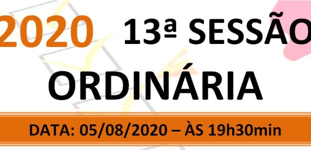 PAUTA DA 13ª SESSÃO ORDINÁRIA DE 2020 Em atenção ao que dispõe o artigo 182 e parágrafo único do Regimento Interno, torna-se pública a Pauta da 13ª Sessão Ordinária do […]