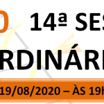 Pauta da 14ª sessão ordinária de 2020