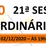 Pauta da 21ª sessão ordinária de 2020