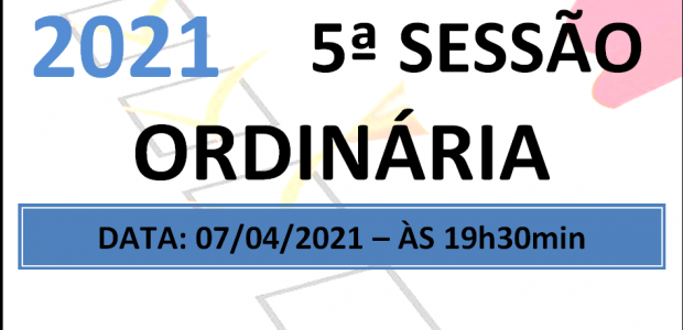 PAUTA DA 5ª SESSÃO ORDINÁRIA DE 2021 Em atenção ao que dispõe o artigo 182 e parágrafo único do Regimento Interno, torna-se pública a Pauta da 5ª Sessão Ordinária do […]