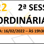 Pauta da 2ª sessão ordinária de 2022