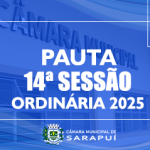PAUTA DA 14ª SESSÃO ORDINÁRIA DE 2025