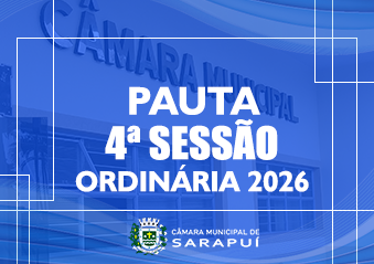 Em atenção ao que dispõe o artigo 182 e parágrafo único do Regimento Interno, torna-se pública a Pauta da 4ª Sessão Ordinária do ano de 2026, que se realizará em [&hellip;]