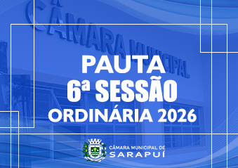Em atenção ao que dispõe o artigo 182 e parágrafo único do Regimento Interno, torna-se pública a Pauta da 6ª Sessão Ordinária do ano de 2026, que se realizará em [&hellip;]