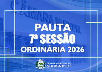 Em atenção ao que dispõe o artigo 182 e parágrafo único do Regimento Interno, torna-se pública a Pauta da 7ª Sessão Ordinária do ano de 2026, que se realizará em [&hellip;]