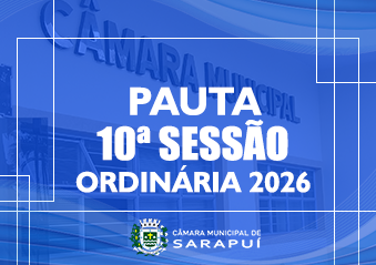 Em atenção ao que dispõe o artigo 182 e parágrafo único do Regimento Interno, torna-se pública a Pauta da 10ª Sessão Ordinária do ano de 2026, que se realizará em [&hellip;]